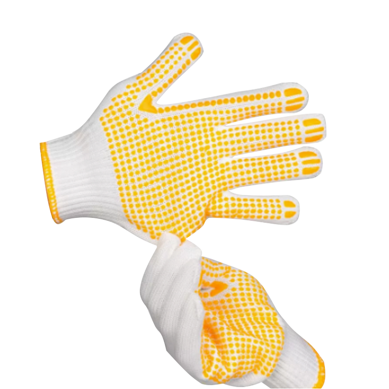Work Gloves Manufacturer - Factory-direct Price FURUNDA FRDPVC0916 Anti-slip Cotton Knit PVC-dotted Elastic Cuff