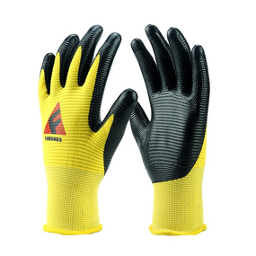 Work Gloves Manufacturer - FURUNDA FFRDN0829 Nitrile Coated U3 Polyester 13 Gauge Elastic Cuff Oil/Acid/Alkali Resistant