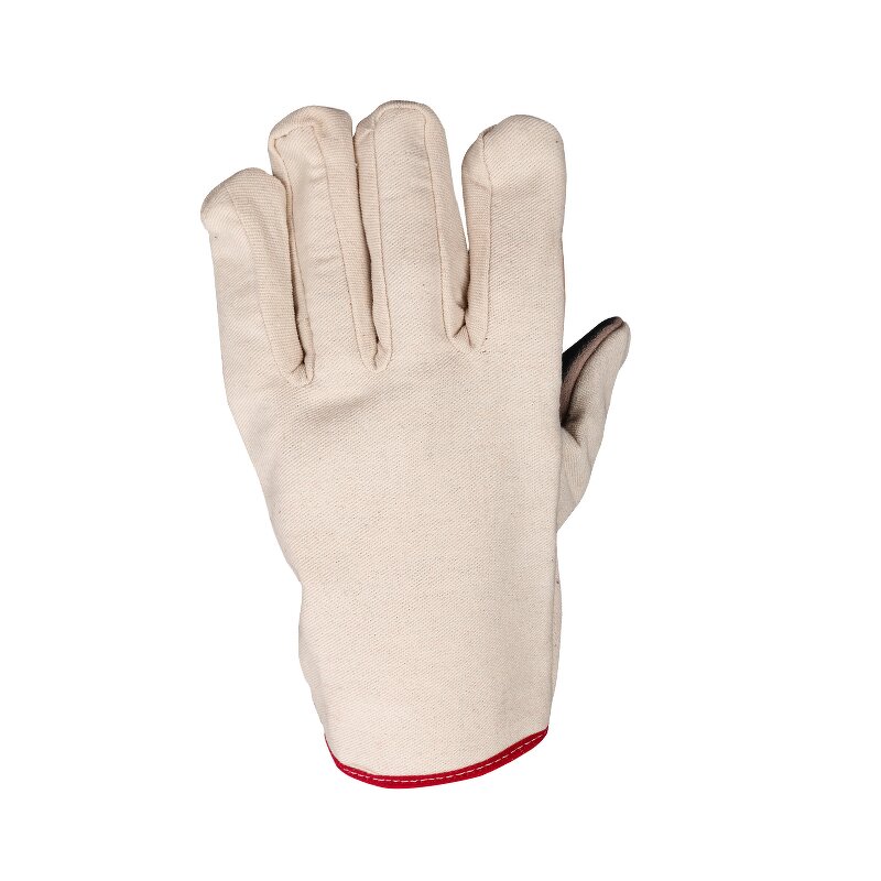 Canvas Gloves Manufacturer - Palm Leather 24-thread Mechanical Thickened Protective