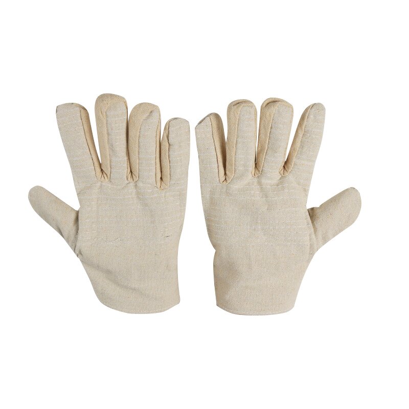 Work Gloves Manufacturer - Men's XL Anti-Slip Twill Canvas Palm Leather Nitrile Rubber Heat Resistant