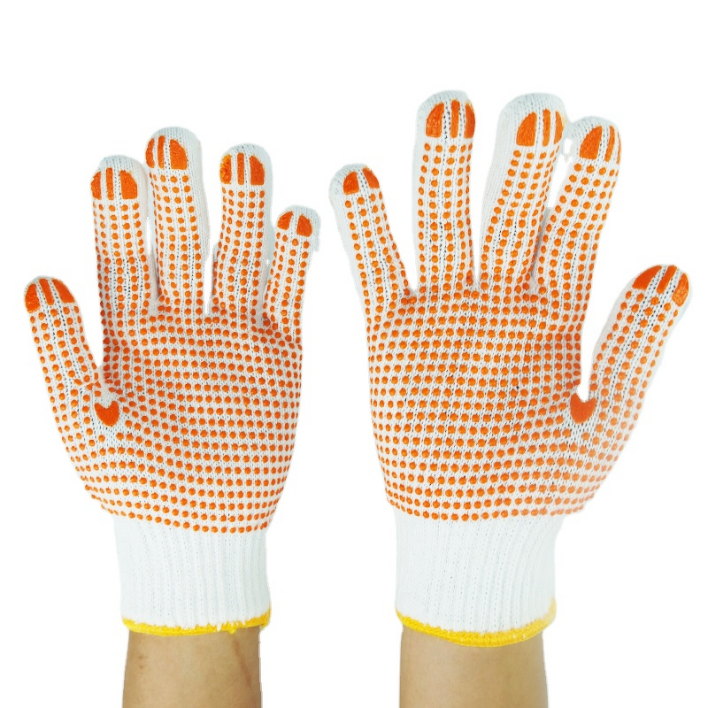Work Gloves Manufacturer - Hot Sale Dot Plastic Dotted Yellow for Factory Work PVC Dot Line