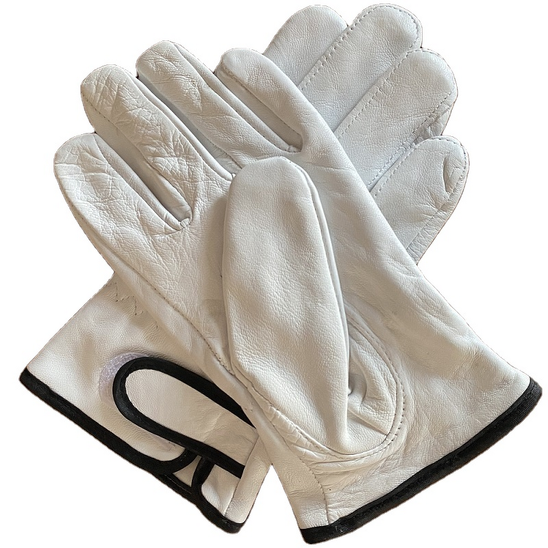 Work Gloves Manufacturer - Goatskin Leather EN388 Certified Wing Thumb Cotton Liner Anti-Slip for Drivers & Mechanics
