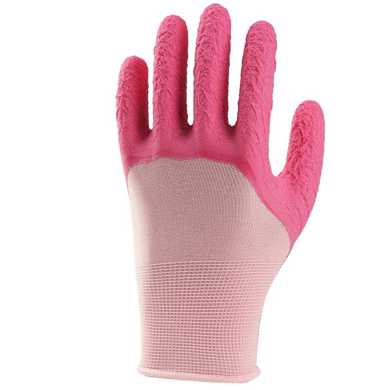 Gardening Gloves Manufacturer - Soft Work Foam Latex Palm Coated Pink for Women