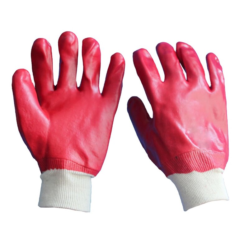 Work Gloves Manufacturer - PVC Fully Coated Tear-Resistant Oil/Acid/Alkali Resistant Single Dip 26cm Interlock Lined