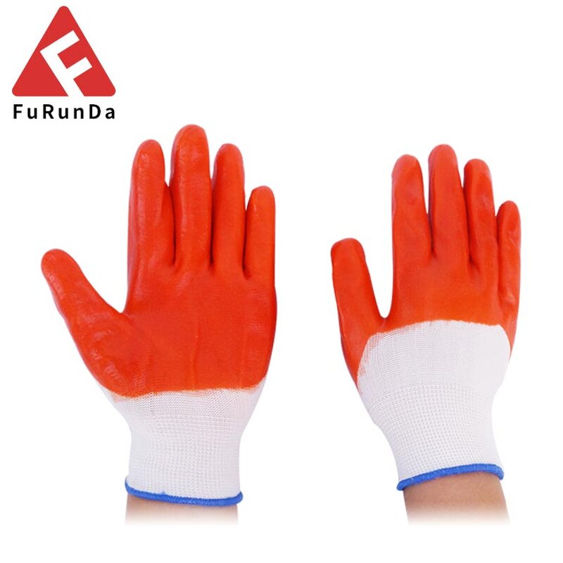Work Gloves Manufacturer - PVC Coated Single Dipped Oil Acid Alkali Resistant Interlock Lining FURUNDA FRDP0827