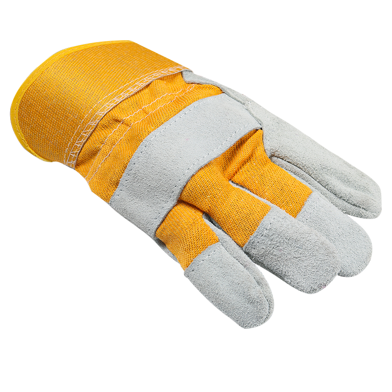 Protective Gloves Manufacturer - Full-palm Cowhide Welded Safety Cuff Abrasion Resistant for Heavy Industry High-temperature