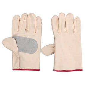 Canvas Gloves Manufacturer - Palm Leather 24-thread Mechanical Thickened Protective