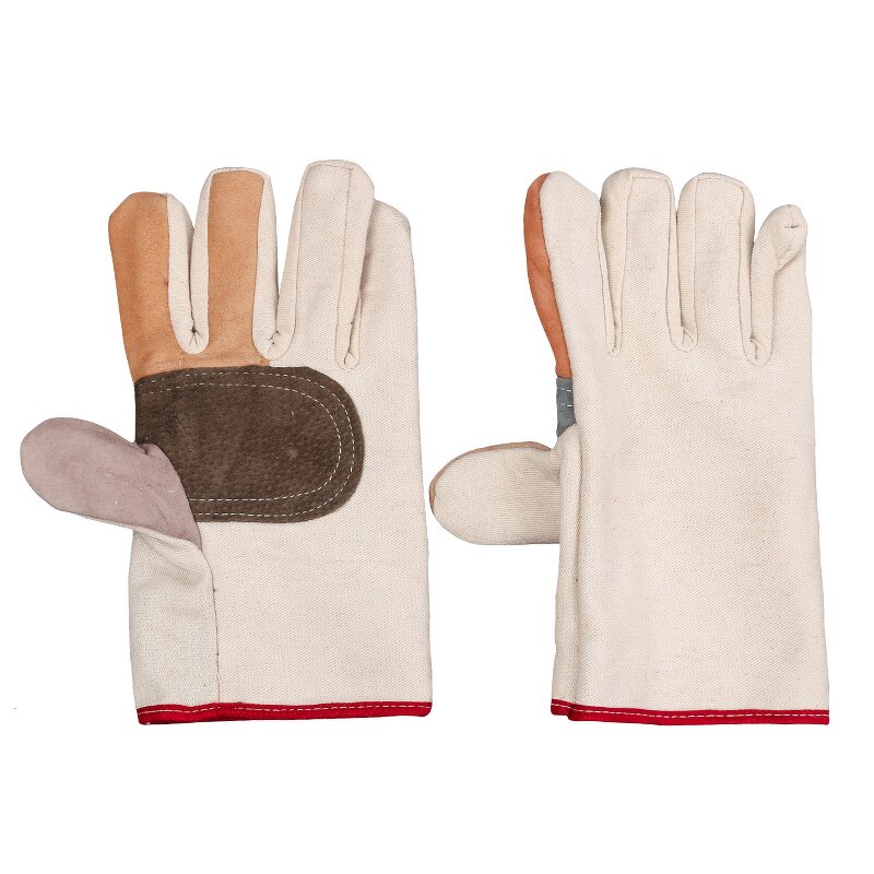 Welder Gloves Manufacturer - Double-layer Twill Canvas Thickened Cotton Lining Railway Composite
