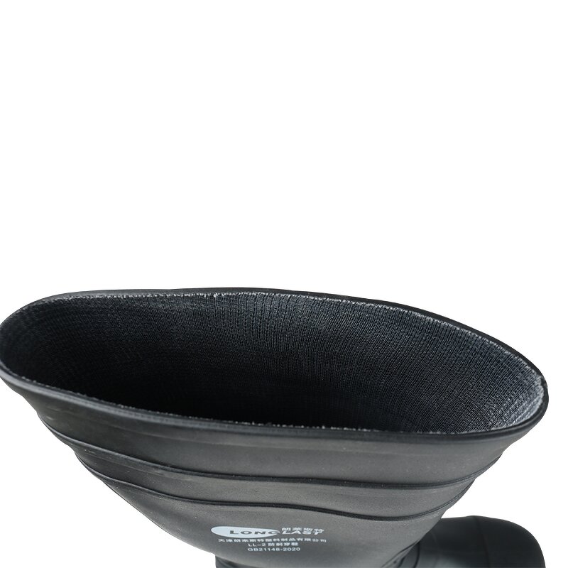 Rain Boots Manufacturer - FURUNDA FRDR006 Black High PVC Yellow Soles Puncture-resistant for Factory Construction