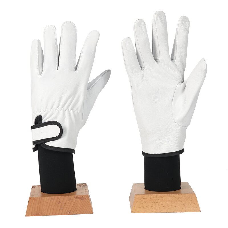 Work Gloves Manufacturer - FURUNDA FRDL0915 Goatskin Leather Driver Reinforced Palm Wing Thumb Slip-on Cuff