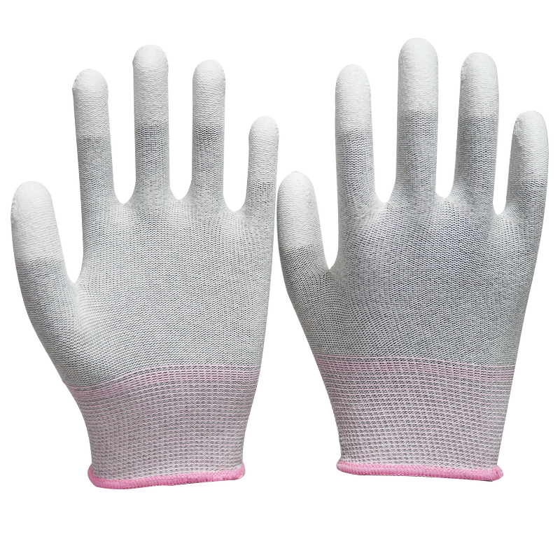 Work Gloves Manufacturer - FURUNDA FRDPU0917 PU Coated Top Finger & Palm Coated 13-Gauge Nylon Enhanced Grip Elastic Cuff