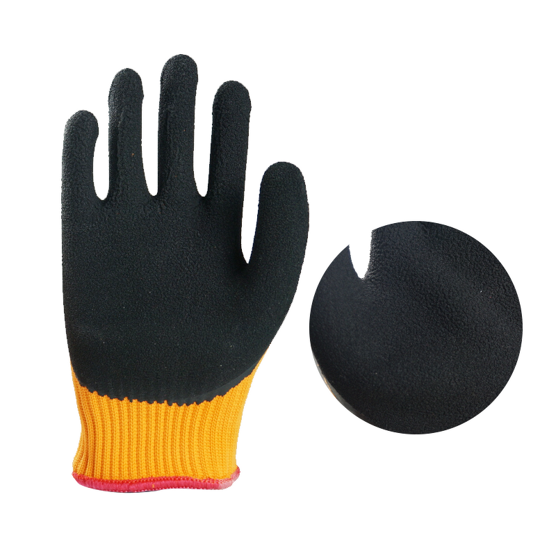 Work Gloves Manufacturer - FURUNDA FRDL1114 Latex Coated 10/13 Gauge Wear-Resistant Non-Slip Elastic Cuff