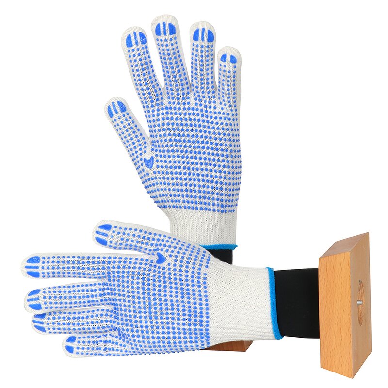 Safety Gloves Manufacturer - Hot Sale Dot Plastic Yellow PVC with Dotted Line for Factory Work