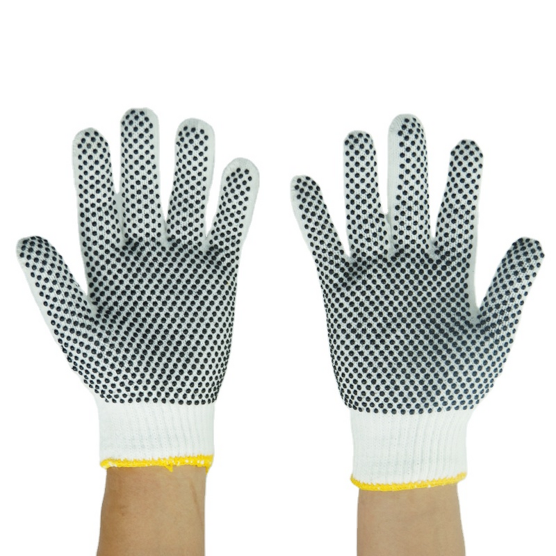 Work Gloves Manufacturer - Overseas Best-selling 7/10 PVC Dotted Moisture-Wicking Breathable Tear-Resistant Elastic Cuff