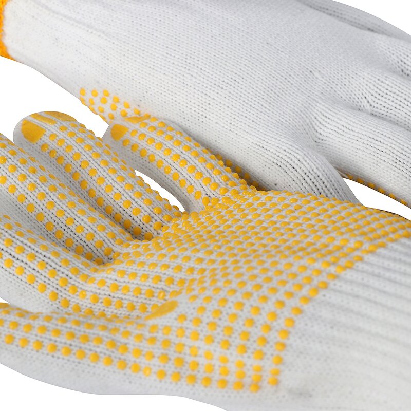 Work Gloves Manufacturer - Overseas Best-selling 7/10 PVC Dotted Moisture-Wicking Breathable Tear-Resistant Elastic Cuff