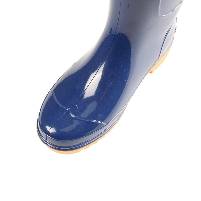 Rain Boots Manufacturer - Blue PVC Waterproof Drawstring Closure Puncture-resistant for Work Construction Site