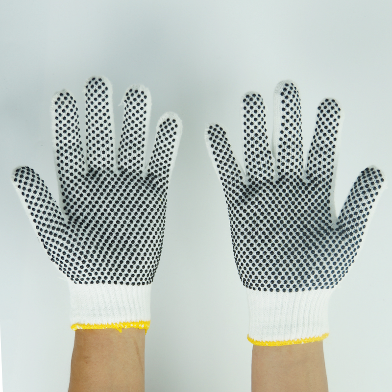 Work Gloves Manufacturer - Factory Direct Supply Multi-Color PVC Double Dots Non-Slip for Construction & Gardening