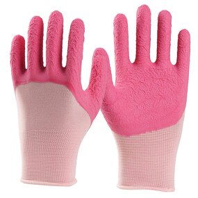 Gardening Gloves Manufacturer - Soft Work Foam Latex Palm Coated Pink for Women