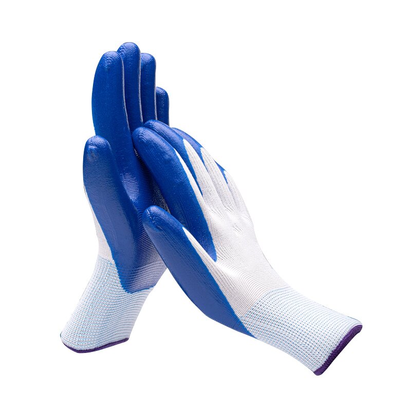 Work Gloves Manufacturer - Factory Direct 13 Gauge Polyester Nitrile Coated Waterproof Oil-Resistant 24CM
