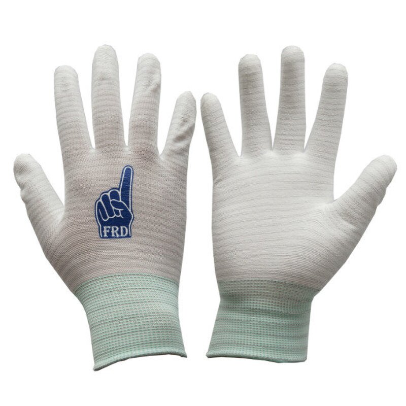 Work Gloves Manufacturer - FURUNDA FRDPU0917 PU Coated Top Finger & Palm Coated 13-Gauge Nylon Enhanced Grip Elastic Cuff