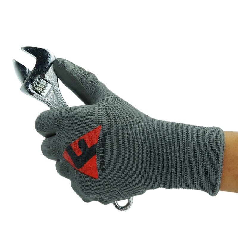 Work Gloves Manufacturer - Nitrile Coated Polyester 13 Gauge Smooth Palm Oil/Acid/Alkali Resistant Elastic Cuff 23cm