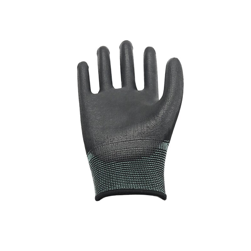 Work Gloves Manufacturer - FURUNDA PU Palm Coated 13-Gauge Polyester/Nylon Blend Wear-Resistant Flexible Elastic Cuff