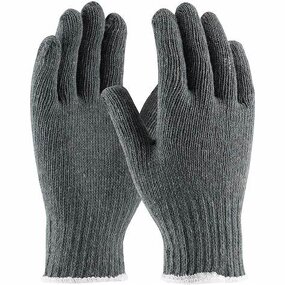 Work Gloves Manufacturer - Factory Price 7/10 Gauge Cotton Knit Gray Elastic Cuffs 23cm for Everyday General-purpose