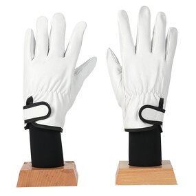 Work Gloves Manufacturer - Goatskin Leather EN388 Certified Wing Thumb Cotton Liner Anti-Slip for Drivers & Mechanics