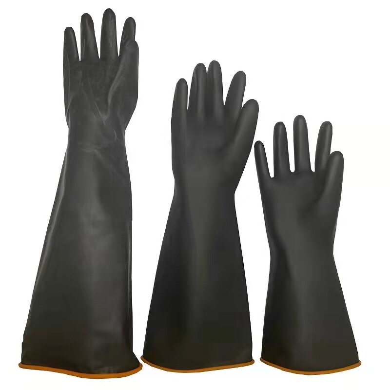 Industrial Latex Gloves Manufacturer - Industria Black Acid Chemical Resistant Waterproof