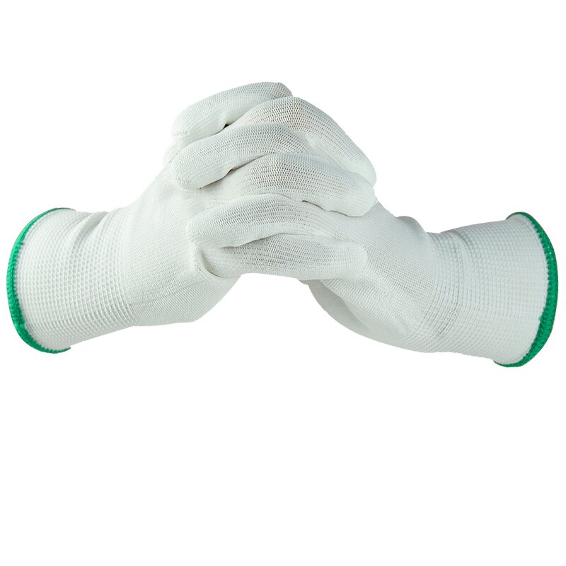 Working Gloves Manufacturer - 13 Gauge PU Coated Palm Coated Polyester/Nylon Elastic Knitted Cuff Tear-Resistant Size 7-11