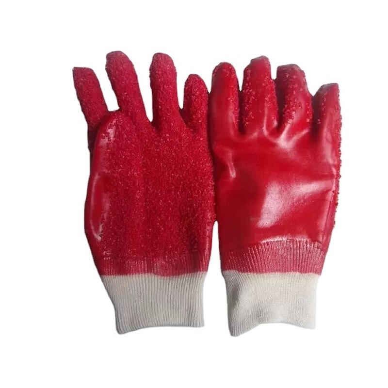 Work Gloves Manufacturer - FURUNDA PVC Fully Coated Single Dipped Interlock Lined Oil/Acid Resistant Knitted Wrist
