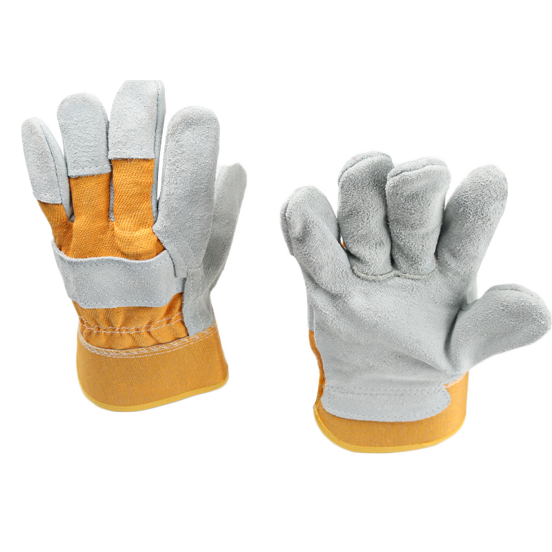 Leather Work Gloves Manufacturer - CE EN388 Approved for Industrial Work Garden Construction Mechanics