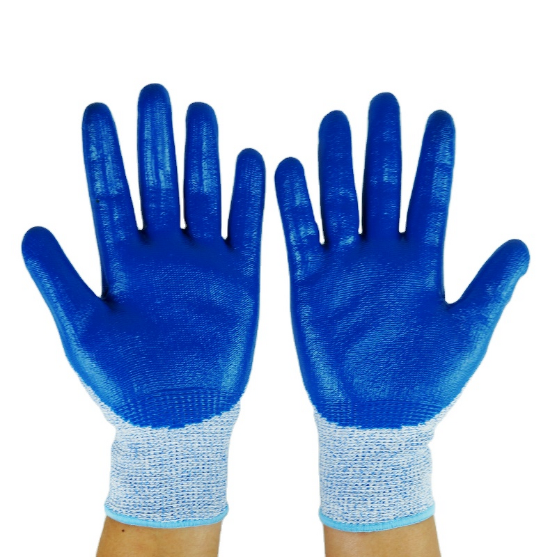 Work Gloves Manufacturer - CE Standard 13 Guaged Red Black Nitrile Coated Guantes Industriales
