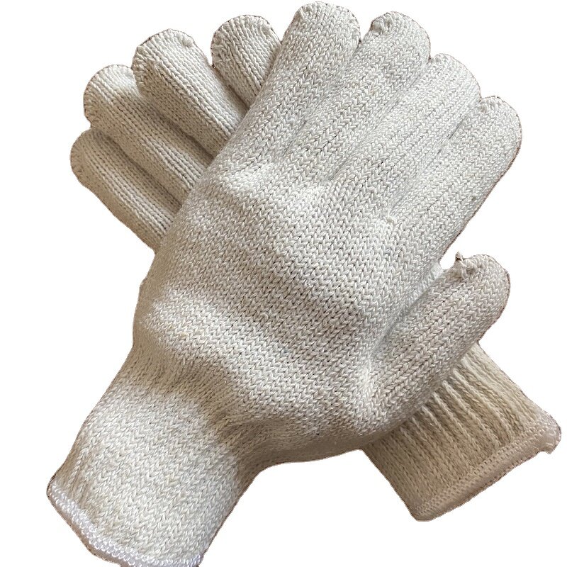 Work Gloves Manufacturer - Cotton Knitted 7/10 Gauge 70% Cotton Blend Elastic Cuff Durable 23cm for Light Duty Bulk