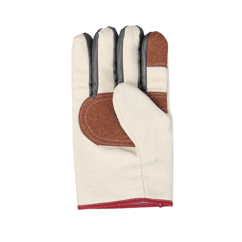 Canvas Gloves Manufacturer - Palm Leather 24-thread Mechanical Thickened Protective