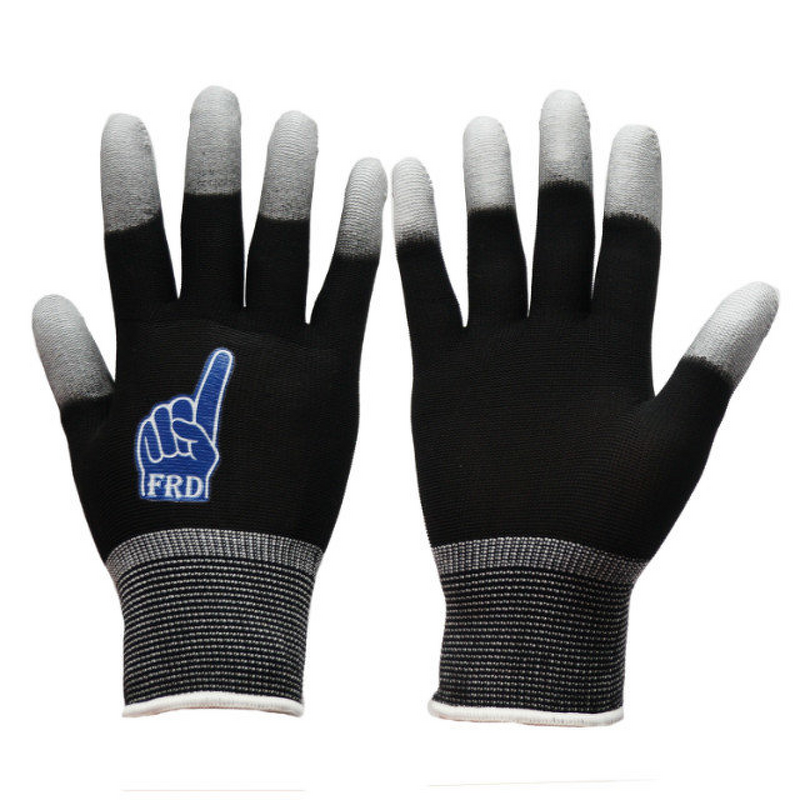 Work Gloves Manufacturer - Wholesale Price 13 Gauge PU Top Finger Coated Breathable Durable Anti-Slip for Assembly