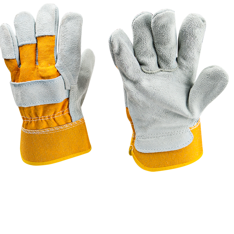 Work Gloves Manufacturer - 10.5" Cow Split Leather Textured Safety Cuff Durable Breathable for Heavy Duty Welding