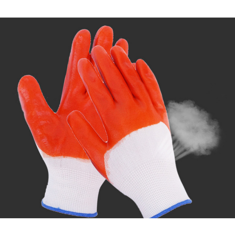 Work Gloves Manufacturer - PVC Coated Single Dipped Oil Acid Alkali Resistant Interlock Lining FURUNDA FRDP0827