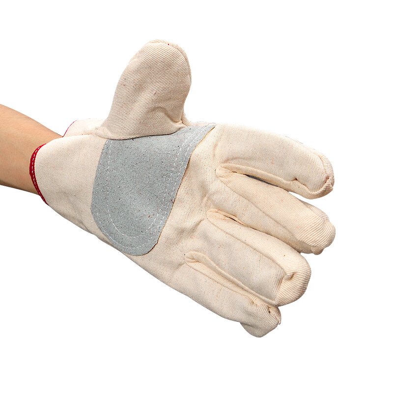 Canvas Gloves Manufacturer - 24-thread Double-layer Fully Lined Thickened Welder Wear-resistant