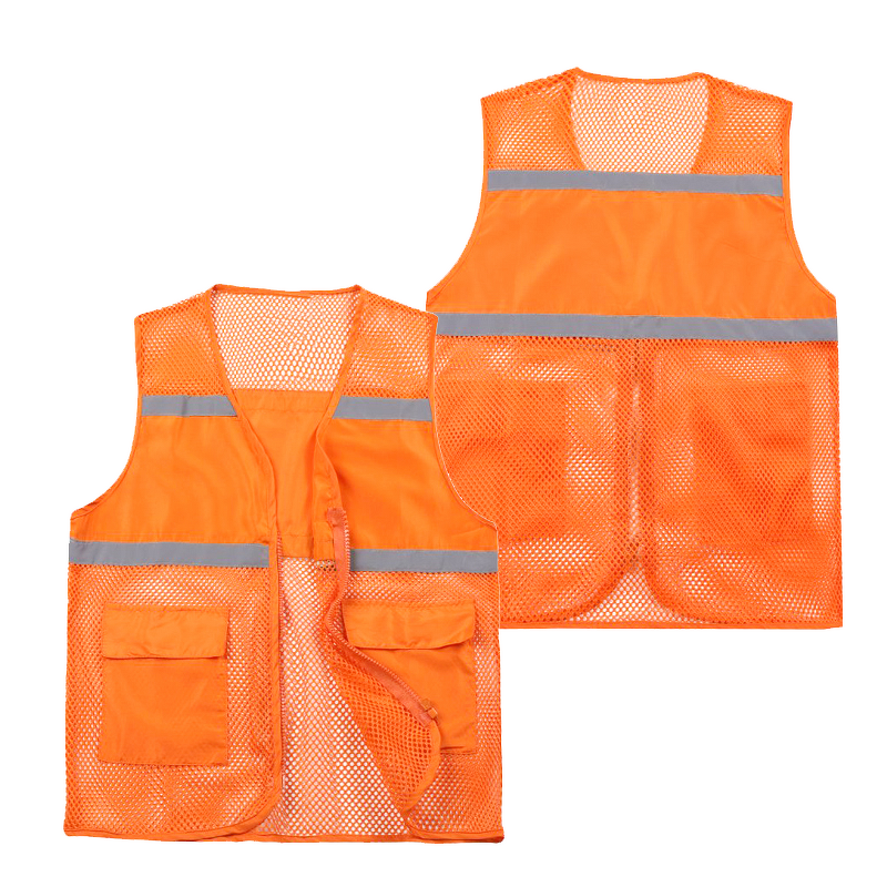 Reflective Vest Manufacturer - Sanitation Worker Safety Breathable Construction Clothing Railway Fluorescent