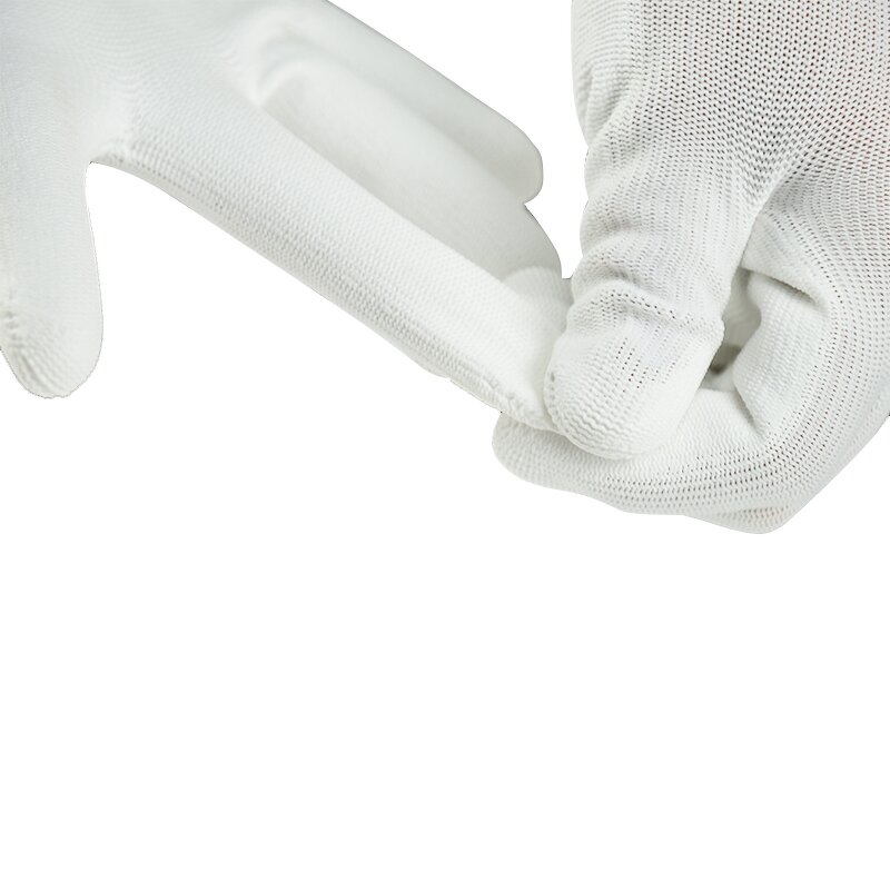 Work Gloves Manufacturer - PU Palm Coated Smooth Texture 13 Gauge Abrasion Slip Resistant Elastic Cuff for Precision Handling