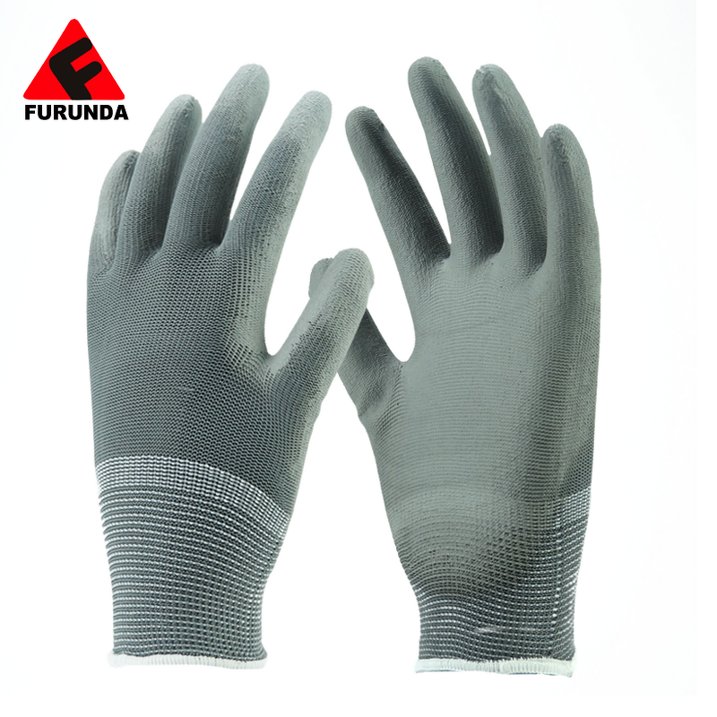 Industrial Gloves Manufacturer - Factory Lightweight Grip with PU Coating Protective Safety
