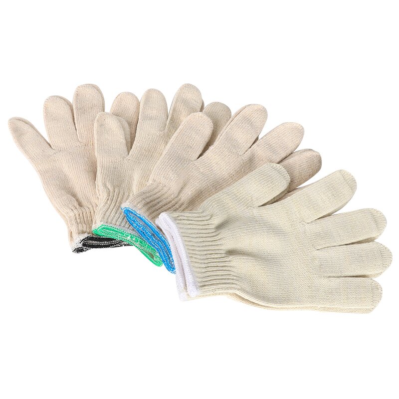 Work Gloves Manufacturer - Industrial Protective FURUNDA FRDC0908 Handmade Cotton/Polyester Knit for Bleaching Operations White