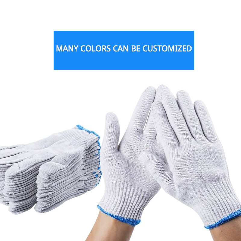 Work Gloves Manufacturer - 7/10 Gauge Cotton Knitted 70% Cotton Blend Elastic Knitted Cuff 23cm for Light Duty & General