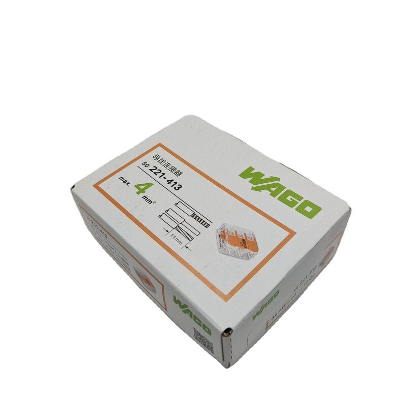WAGO Splicing Connector - Manufacturer - 221-413 3 Way 4mm2 Lever Type
