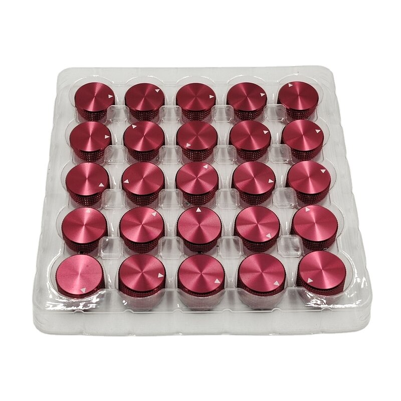 Potentiometer Knob - Manufacturer - 15*25mm Red Aluminum Alloy 6mm Shaft