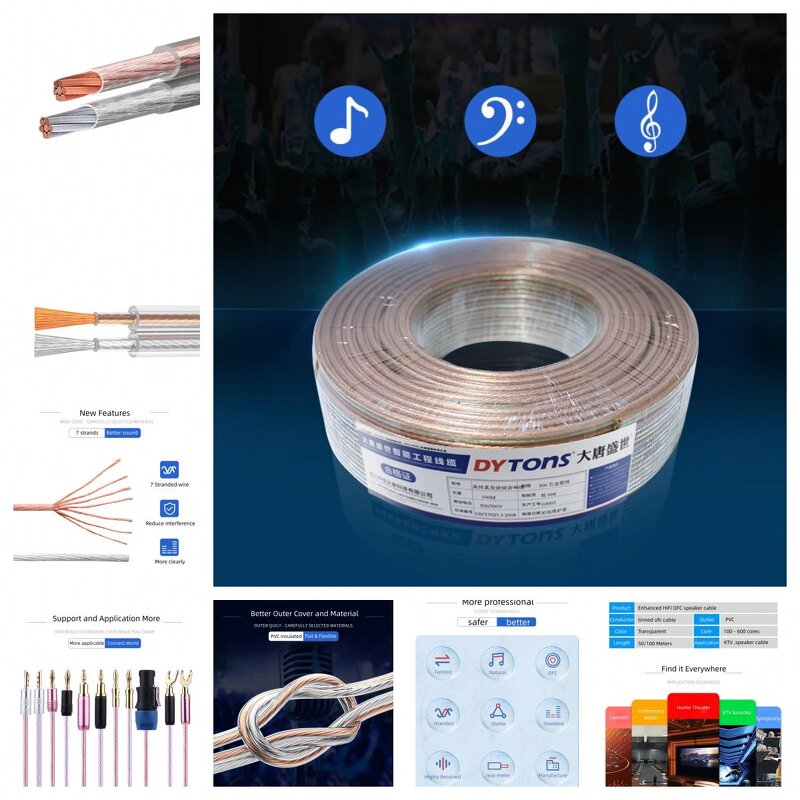 Speaker Cable - Manufacturer - 21awg 2x0.4mm2 OFC Home Cinema Tinned Copper