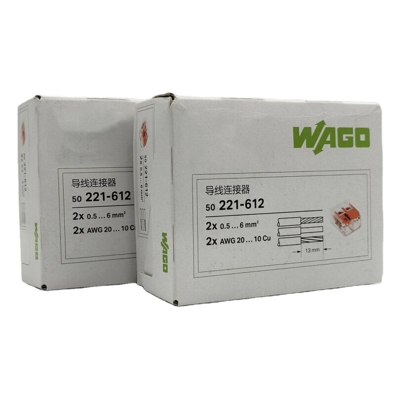WAGO Splicing Connector - Manufacturer - 221-612 6mm2 450V 41A Lever Type