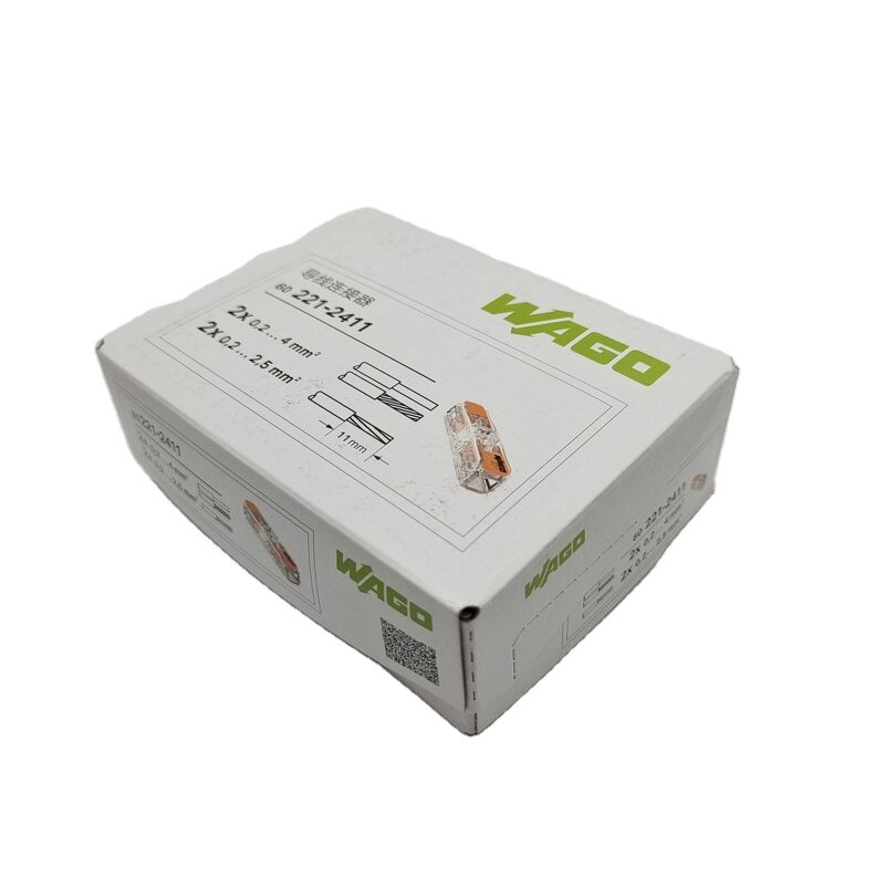 WAGO Inline Connector - Manufacturer - 221-2411 2 Way 4mm2 Lever Type