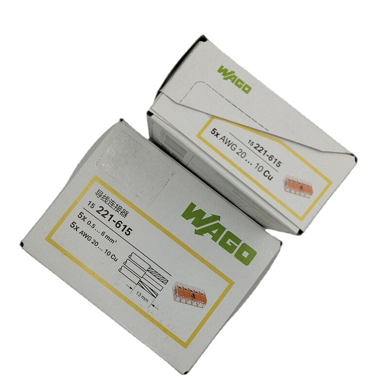 WAGO Terminal Connector - Manufacturer - 221-615 5 Pins 0.5-6mm2 Quick Connect